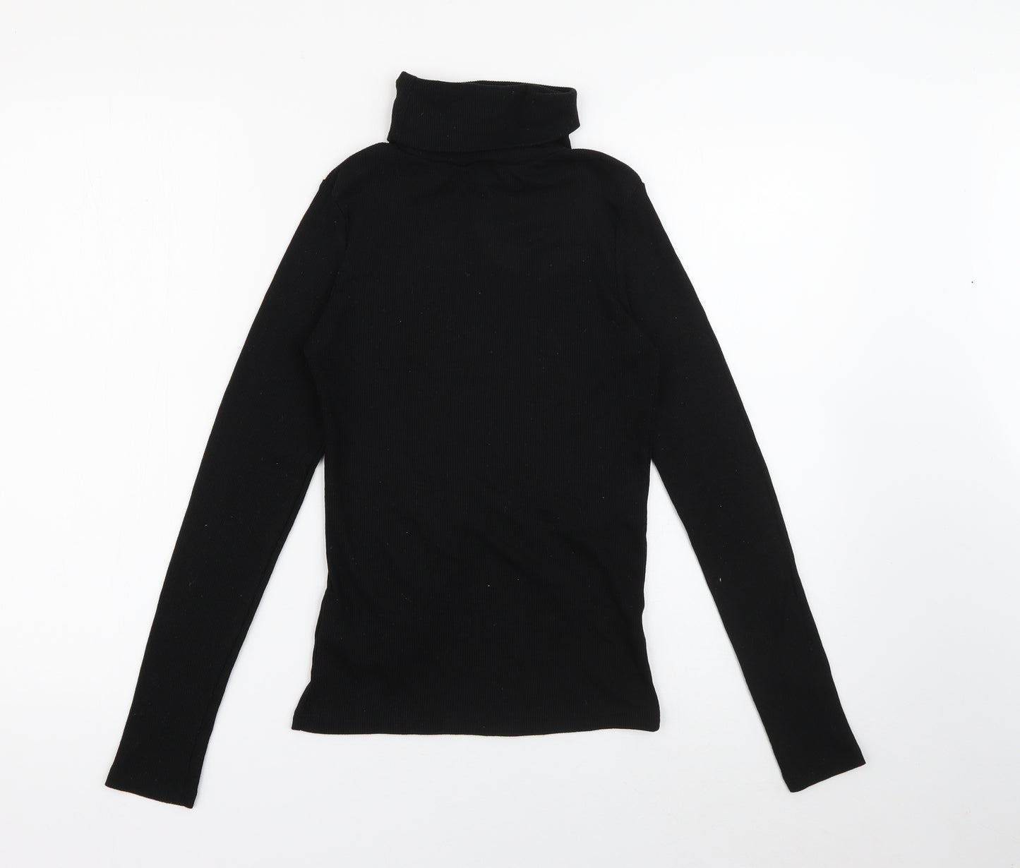 New Look Womens Black Roll Neck  Polyester Pullover Jumper Size 12