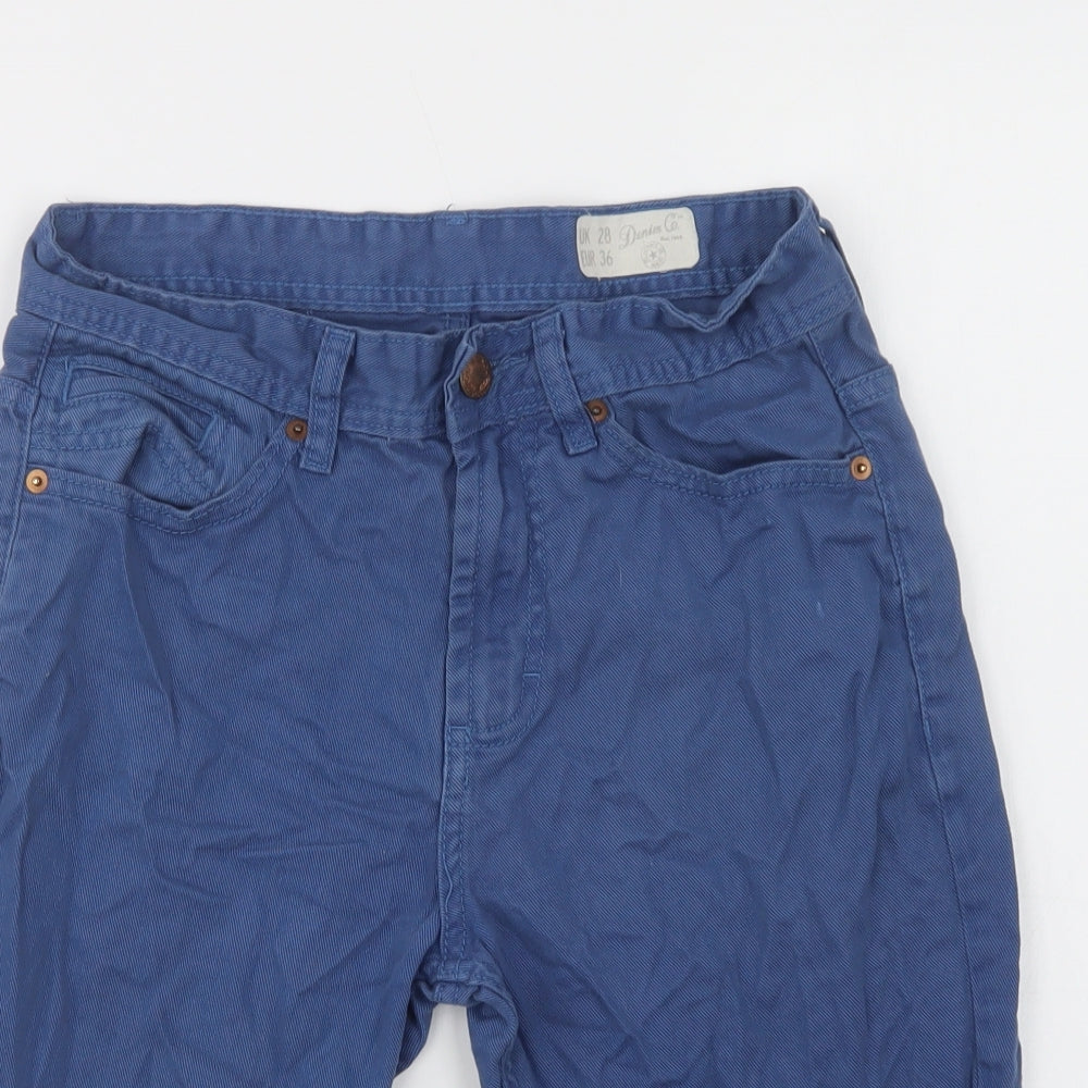 Primark Mens Blue  Cotton Chino Shorts Size S L12 in Regular Button