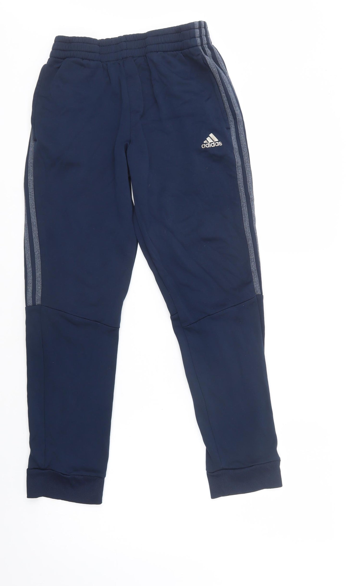 adidas Womens Blue  Polyester Jogger Trousers Size M L27 in Regular