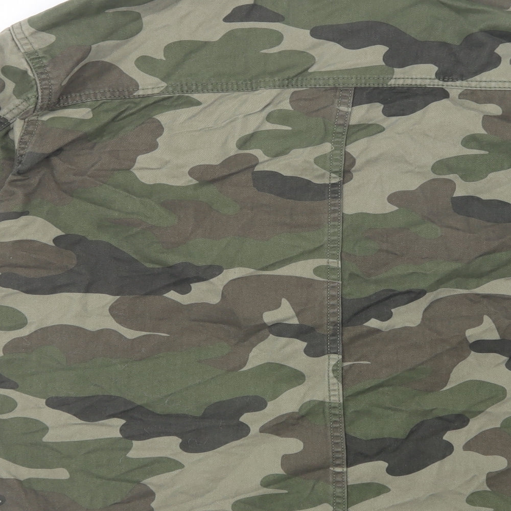 F&F Womens Green Camouflage  Jacket  Size 8  Snap