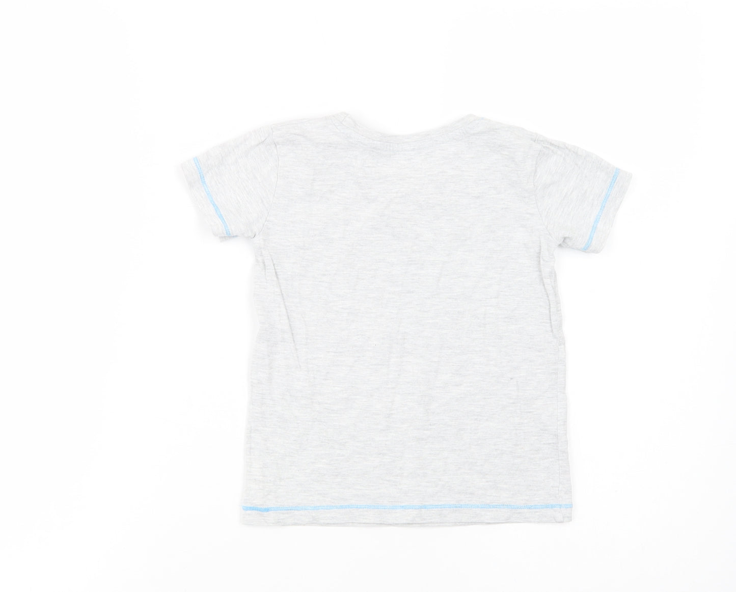 Dunnes Stores Boys Grey  Cotton Basic T-Shirt Size 2-3 Years Crew Neck Pullover - One Cool Dude