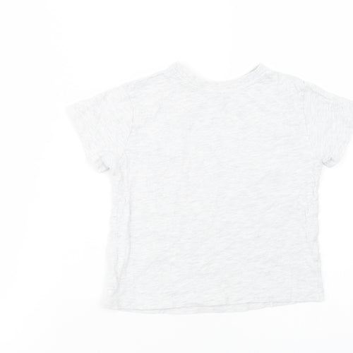 Primark Girls Grey  Cotton Basic T-Shirt Size 3-4 Years Crew Neck Pullover - California