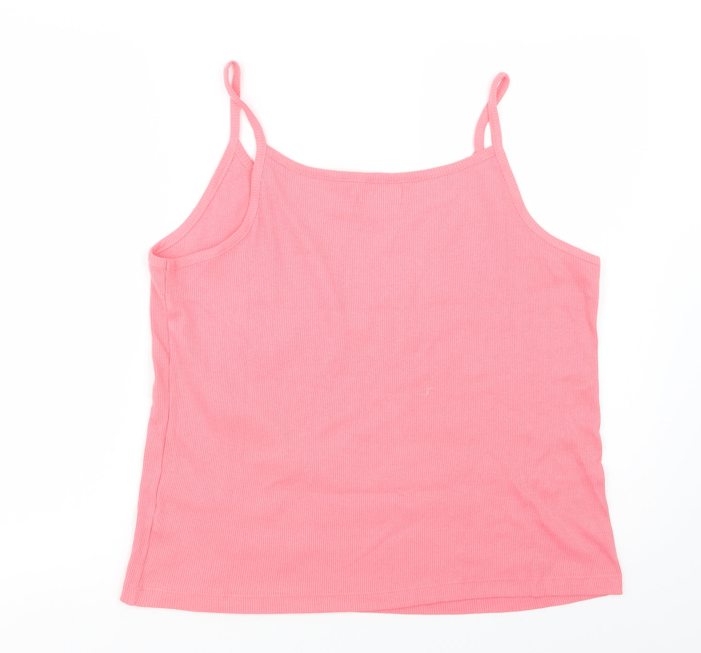 Bonmarché Womens Pink  Cotton Camisole Blouse Size L Round Neck