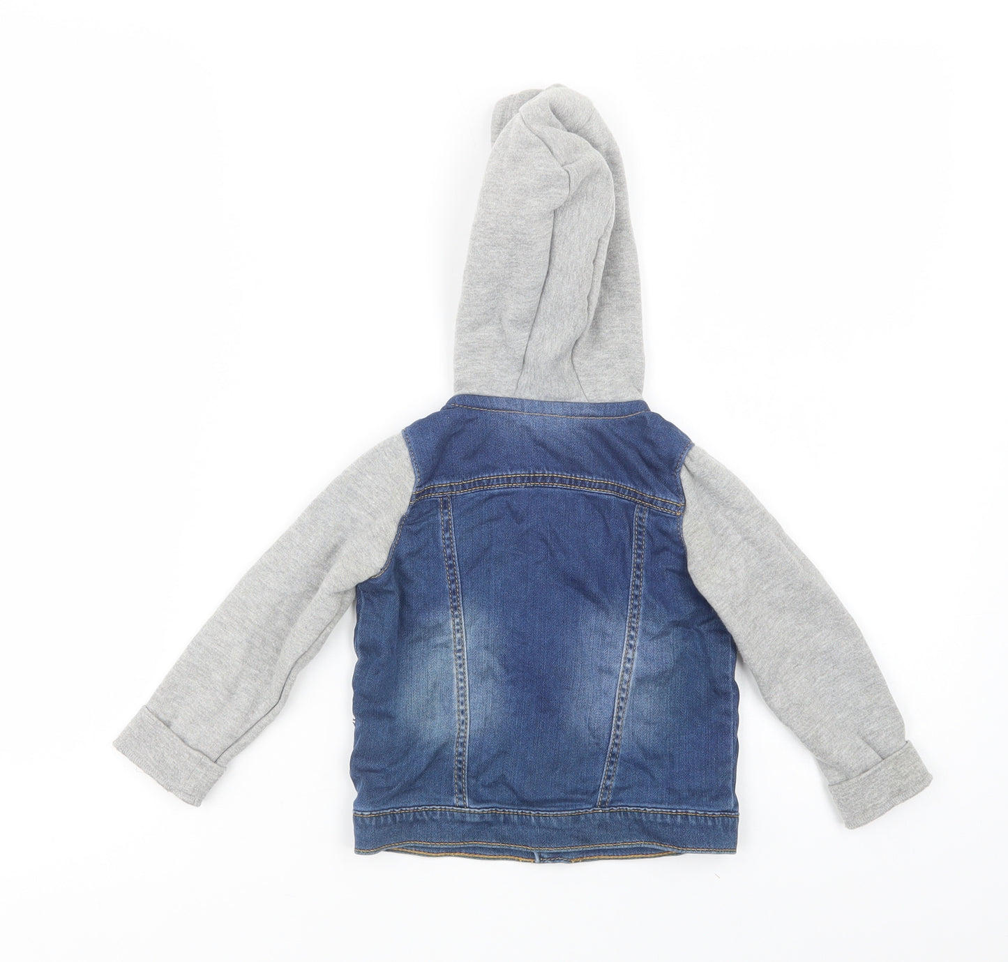 F&F Baby Blue Colourblock  Basic Jacket Jacket Size 18-24 Months   Snap
