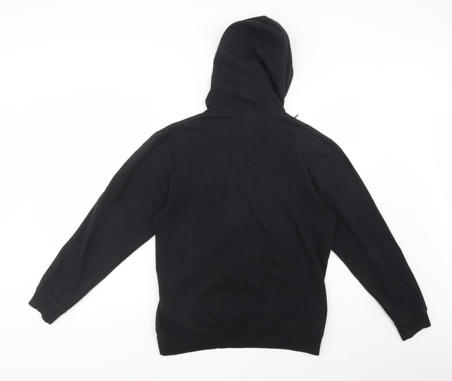 Boohoo Man Mens Black  Cotton Pullover Hoodie Size M