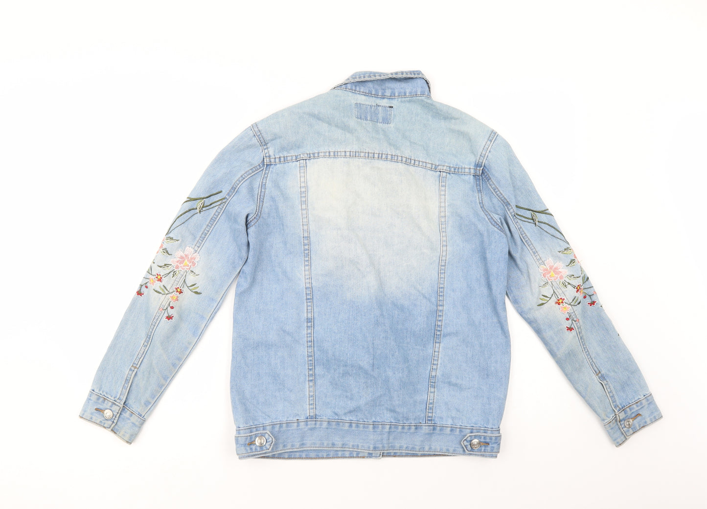 Quiz Womens Blue Floral  Jacket  Size S  Button