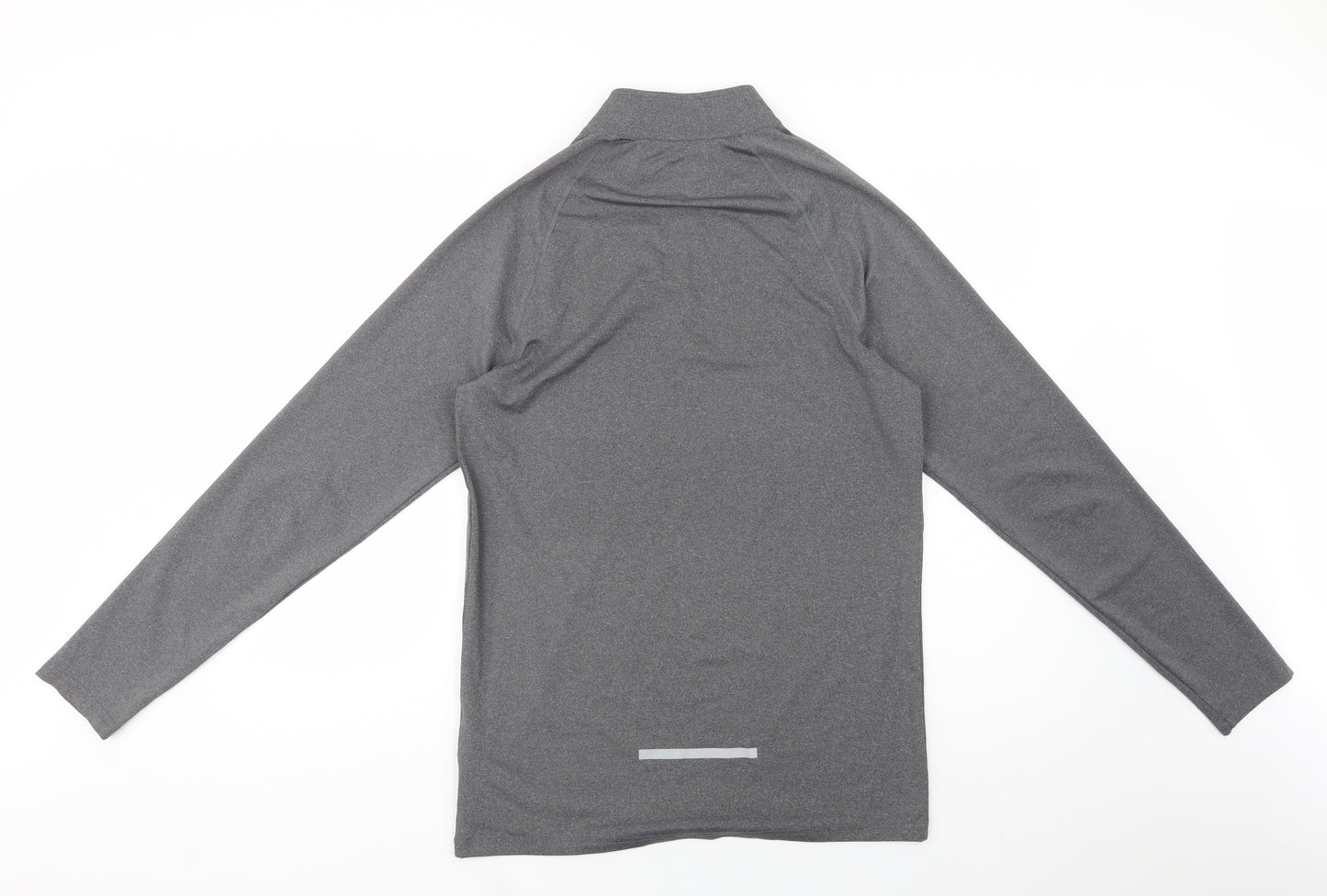Boohoo Man Mens Grey  Polyester Henley Sweatshirt Size M