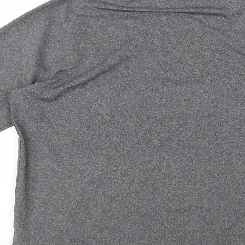 Boohoo Man Mens Grey  Polyester Henley Sweatshirt Size M
