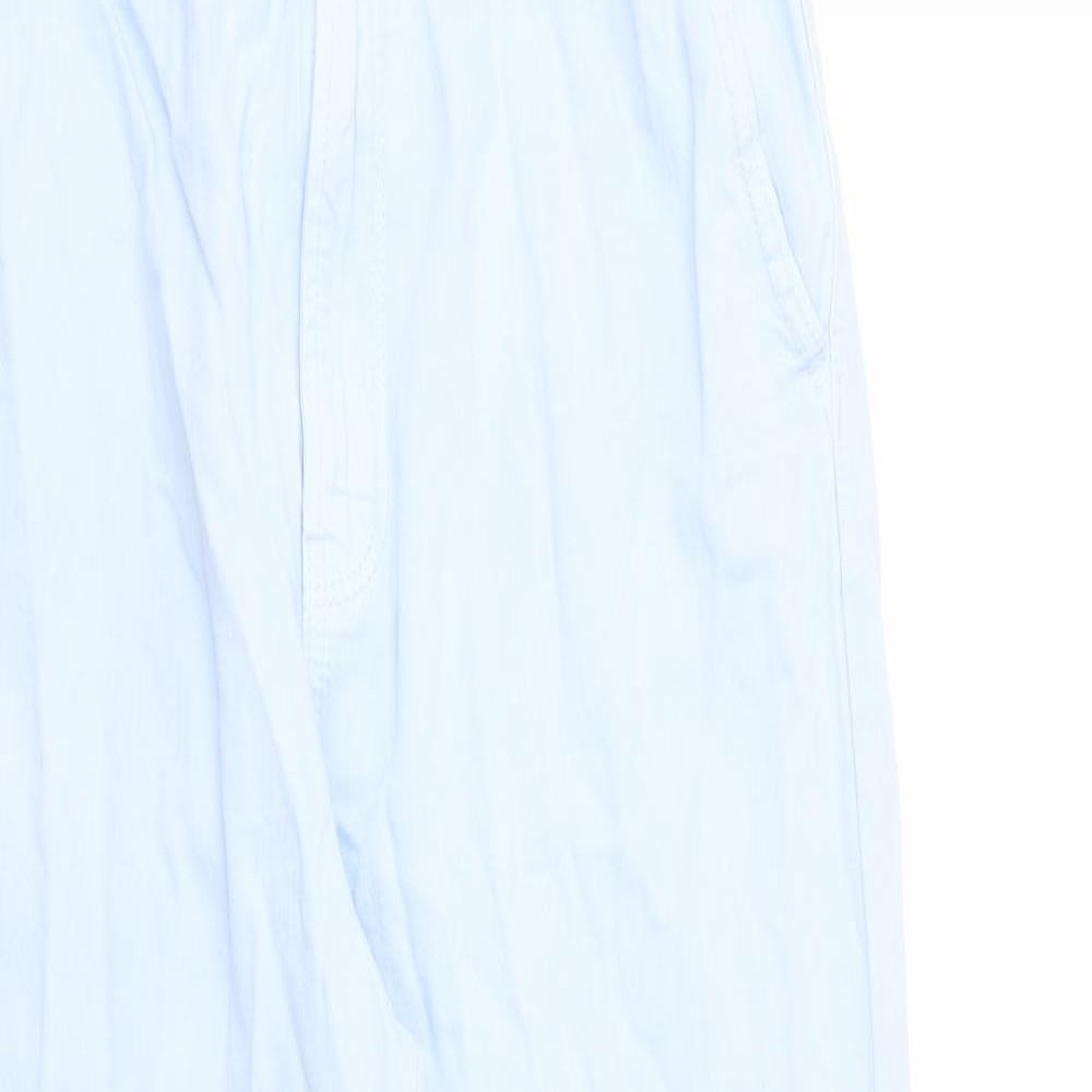 Stradivarius Womens Blue  Cotton Trousers  Size L L27 in Regular Button