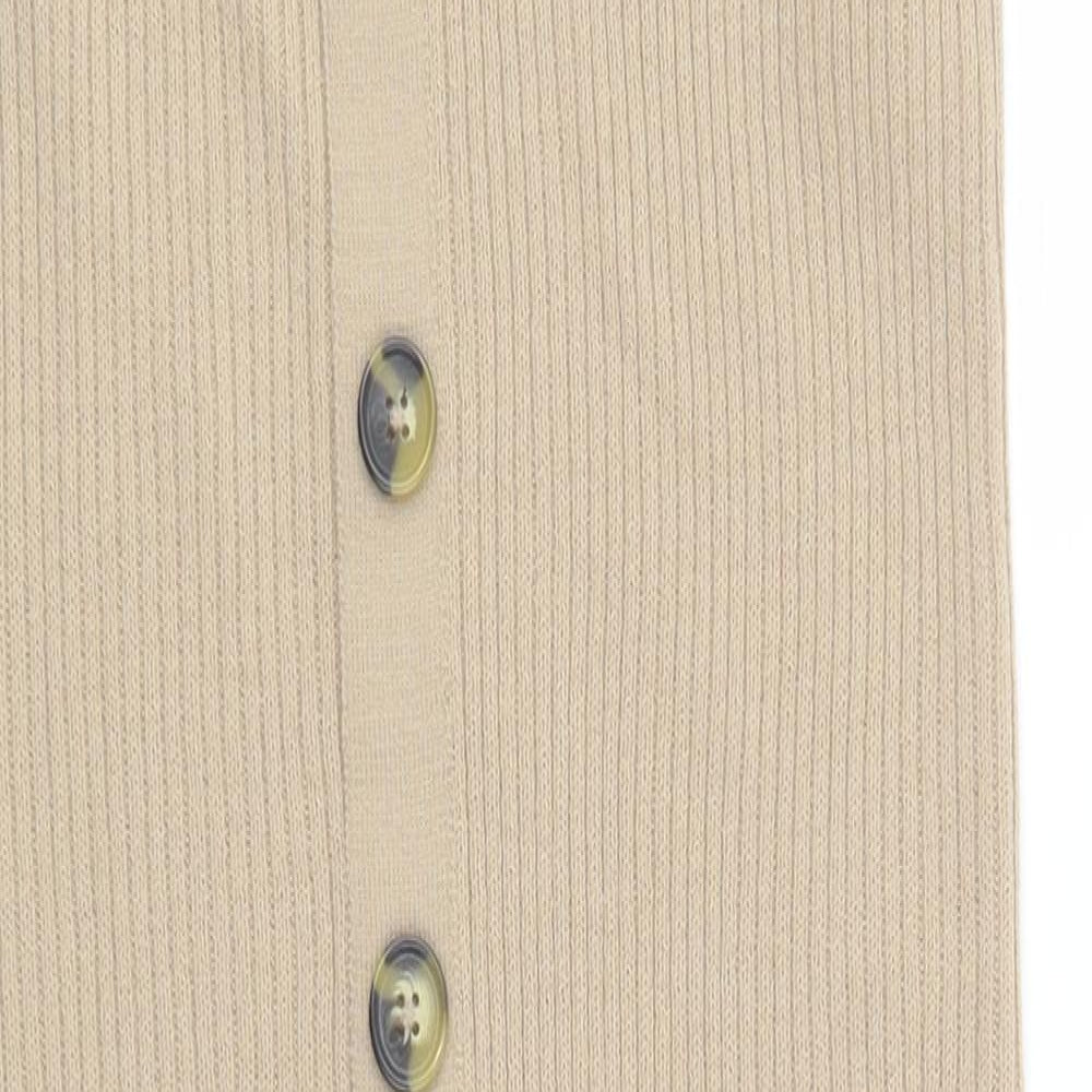 Brave Soul Womens Beige  Acrylic Straight & Pencil Skirt Size S   Hook & Eye