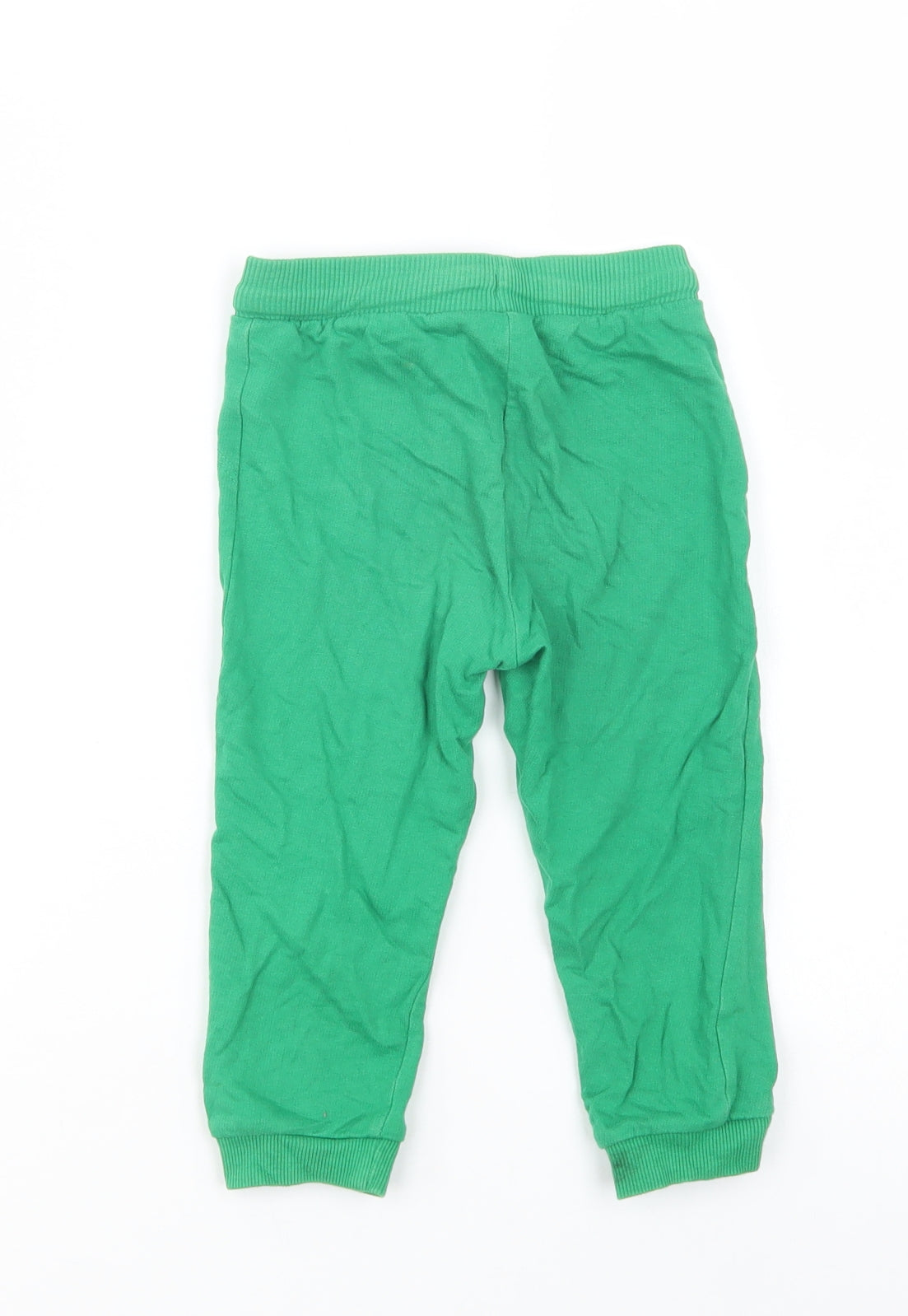 Pep & Co Baby Green  Cotton Jogger Trousers Size 18-24 Months  Drawstring - Crocodile