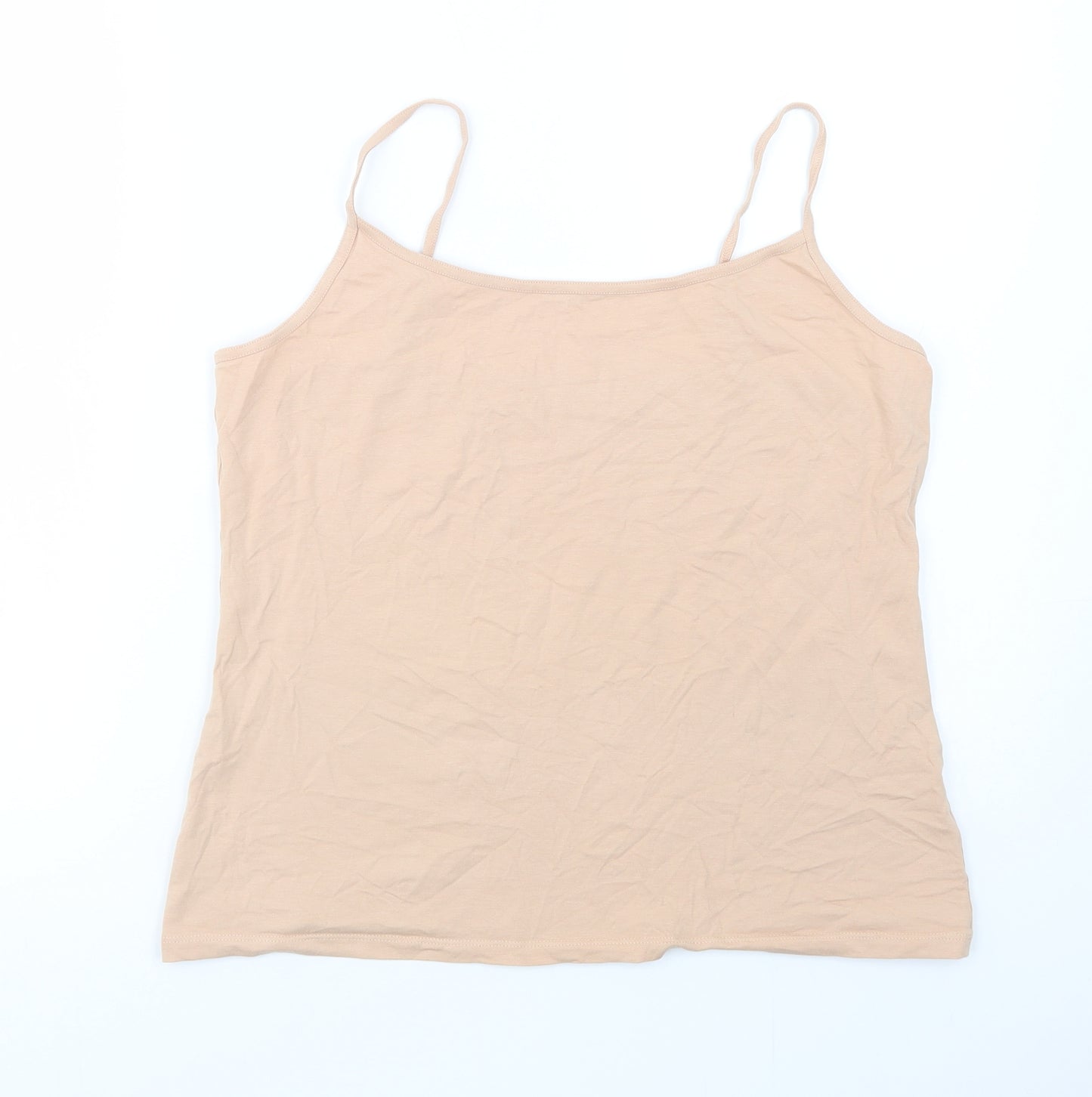 George Womens Beige  Cotton Camisole Tank Size 18 Round Neck