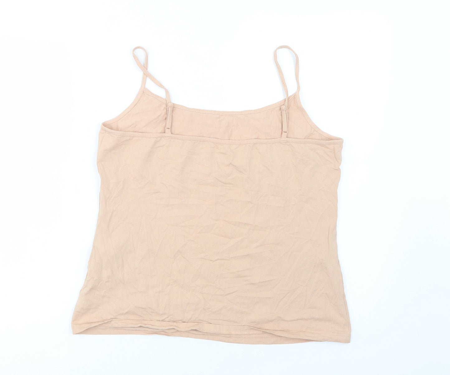 George Womens Beige  Cotton Camisole Tank Size 18 Round Neck