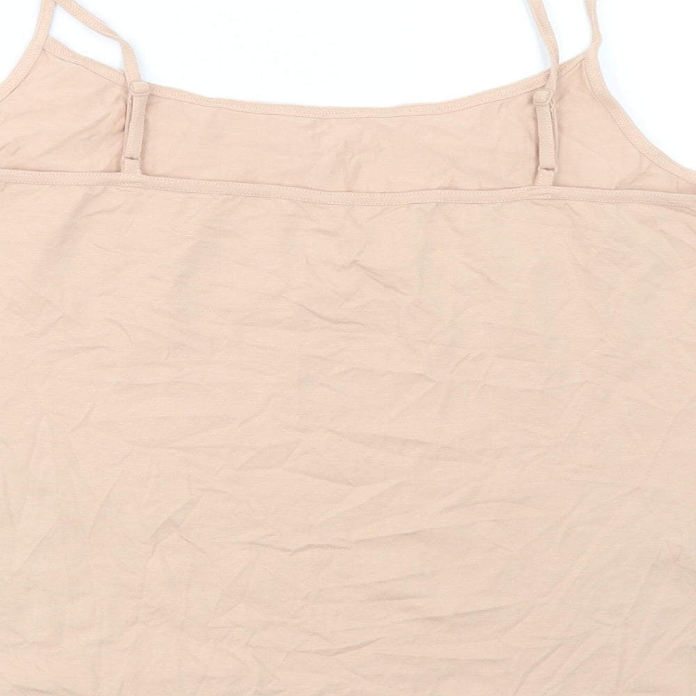 George Womens Beige  Cotton Camisole Tank Size 18 Round Neck