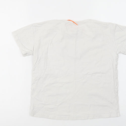 George Girls White  Cotton Basic T-Shirt Size 9-10 Years Crew Neck Pullover - The Future Is Now