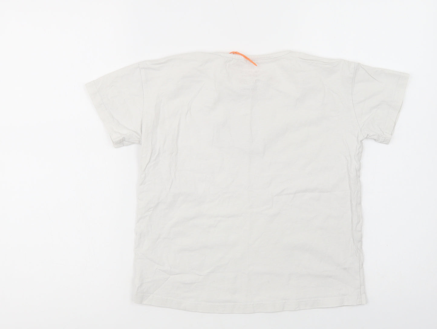 George Girls White  Cotton Basic T-Shirt Size 9-10 Years Crew Neck Pullover - The Future Is Now
