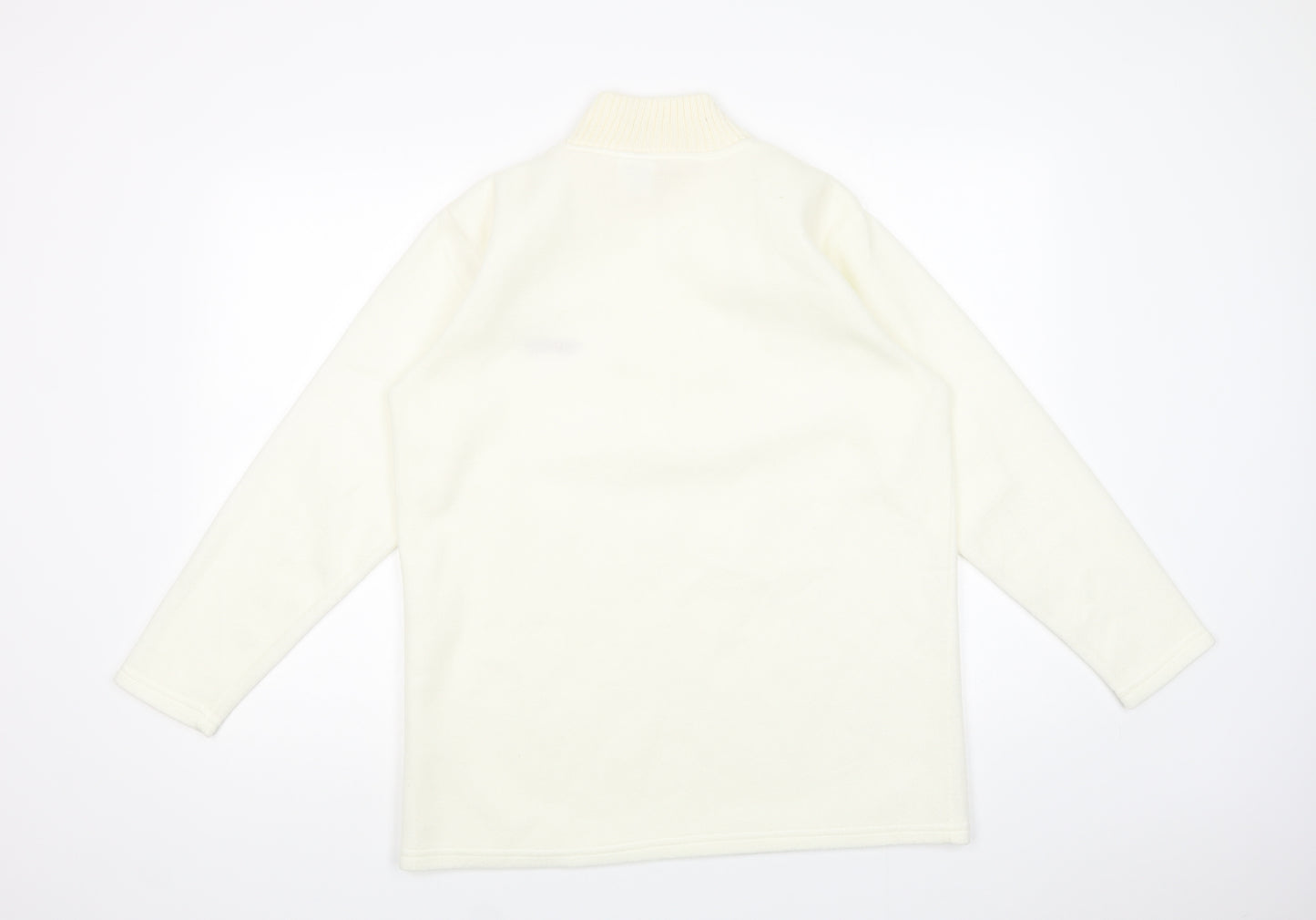 Neuville Womens Ivory  Polyester Henley Sweatshirt Size 18  Zip