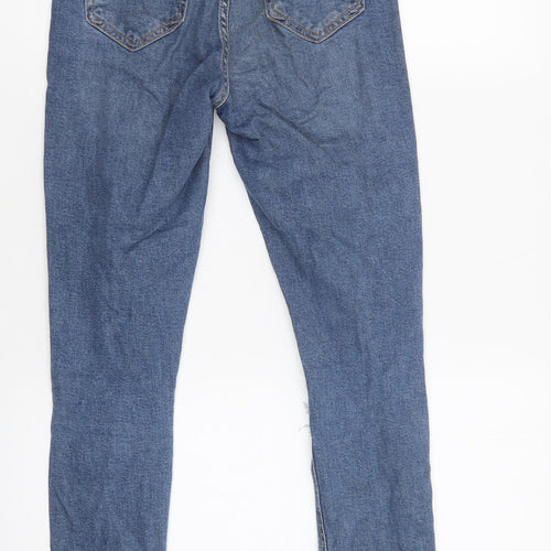 Topshoop Womens Blue  Cotton Skinny Jeans Size 26 L32 in Regular Button