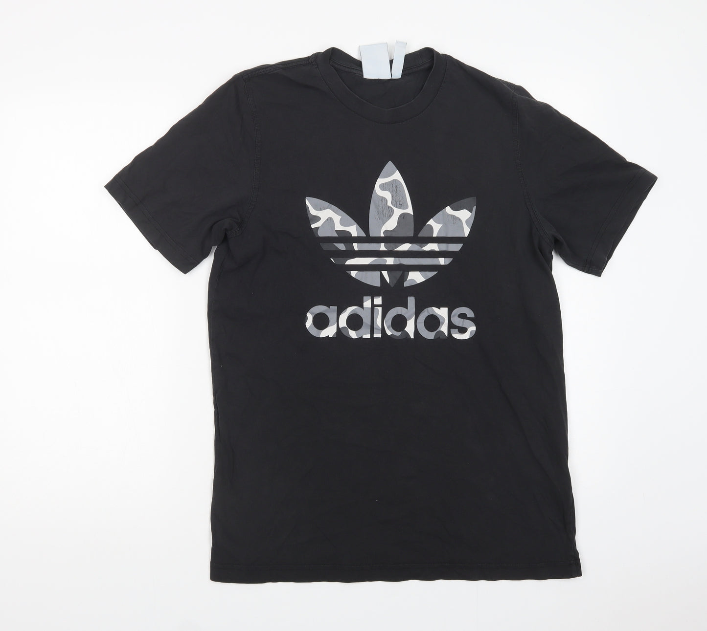 adidas Mens Black  Cotton  T-Shirt Size M Crew Neck