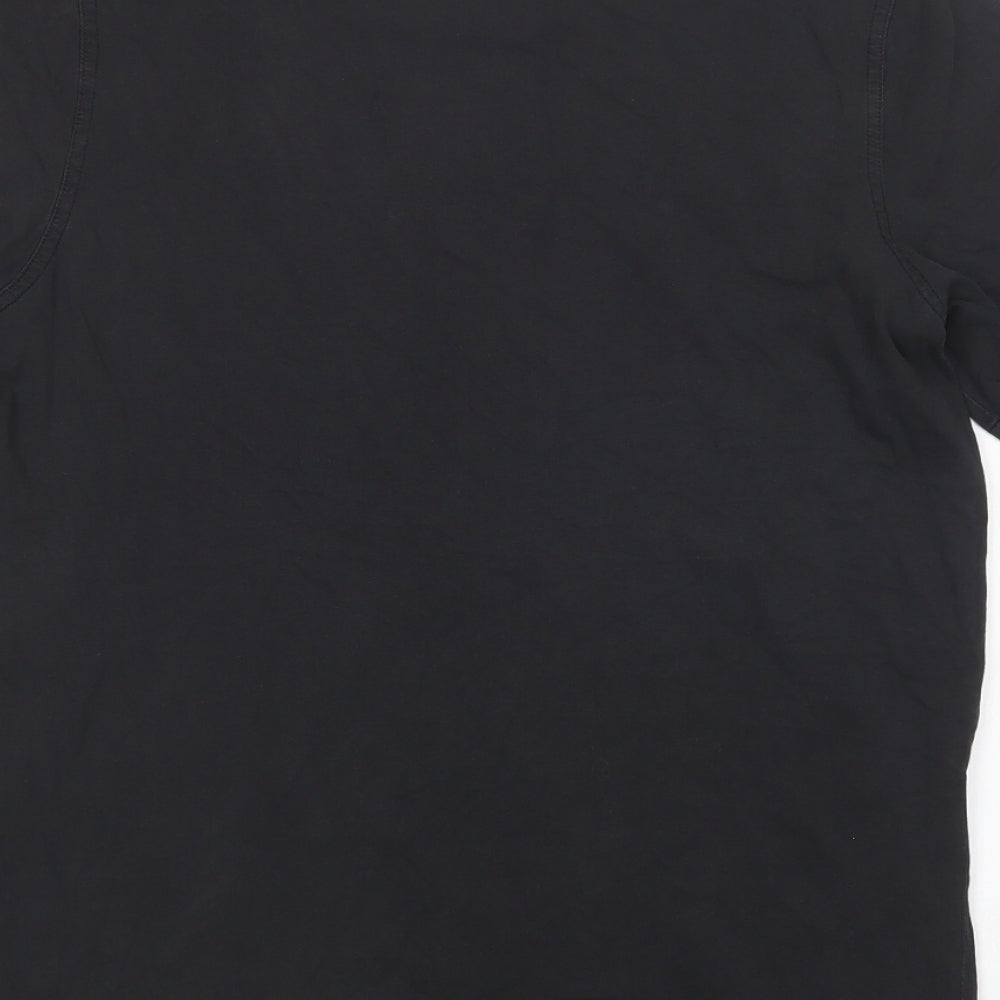 adidas Mens Black  Cotton  T-Shirt Size M Crew Neck