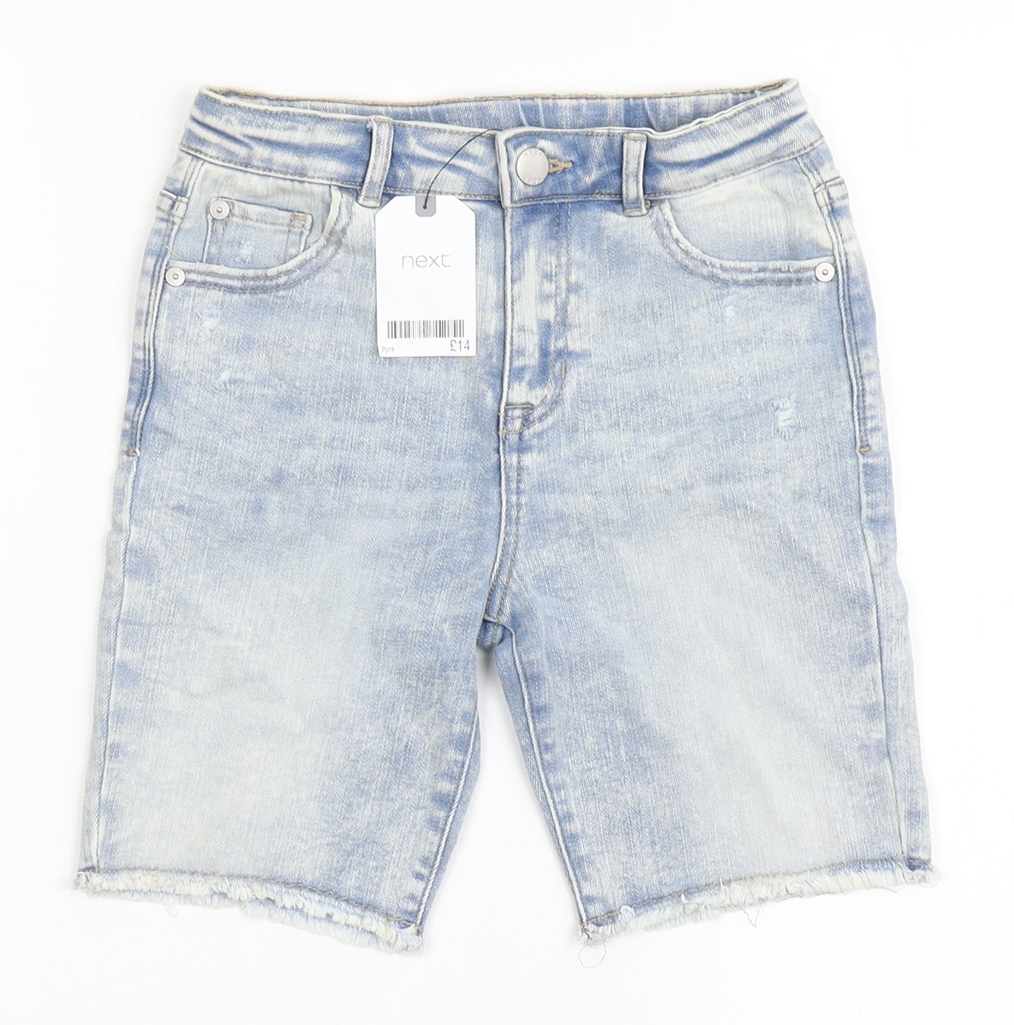 NEXT Boys Blue  Cotton Bermuda Shorts Size 8 Years  Regular Zip