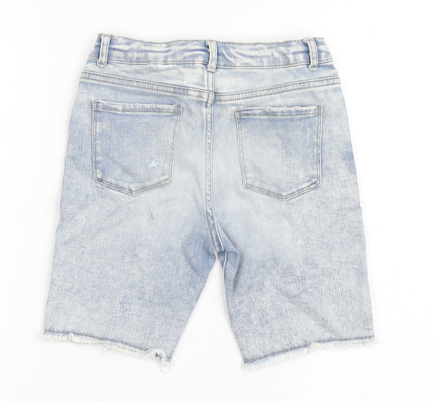 NEXT Boys Blue  Cotton Bermuda Shorts Size 8 Years  Regular Zip