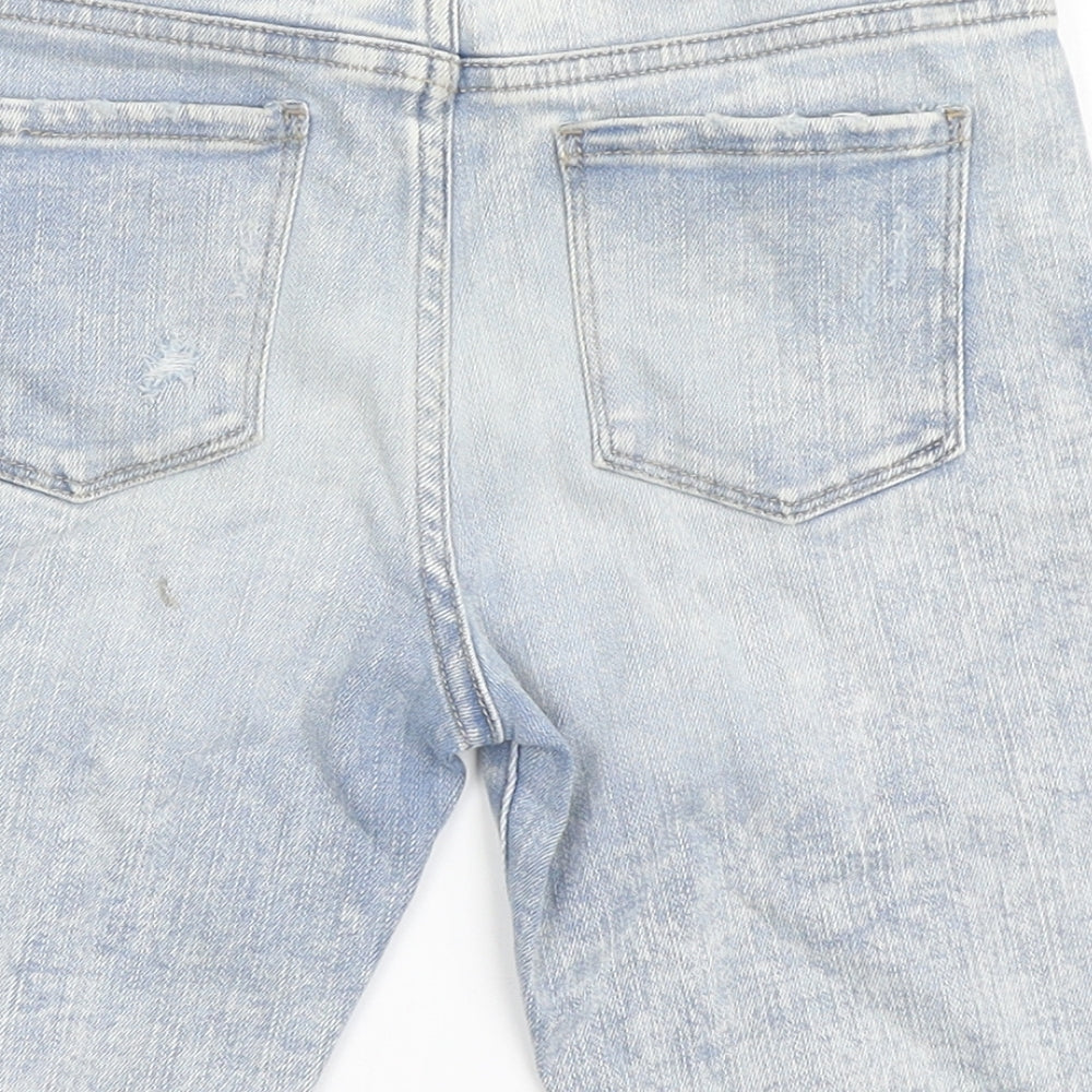 NEXT Boys Blue  Cotton Bermuda Shorts Size 8 Years  Regular Zip
