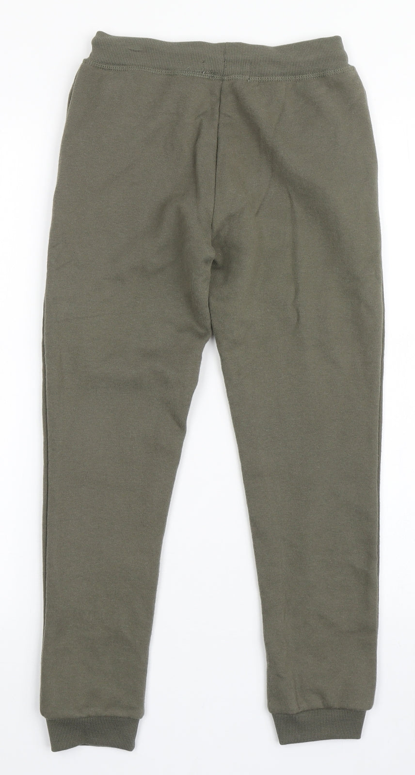 Primark Girls Green  Cotton Jogger Trousers Size 8-9 Years  Regular Drawstring