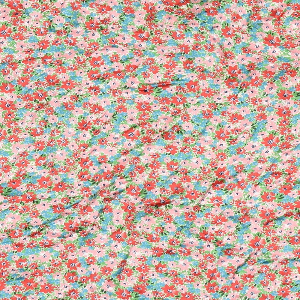 Gallery Womens Multicoloured Floral Polyester Basic Blouse Size 16 Round Neck