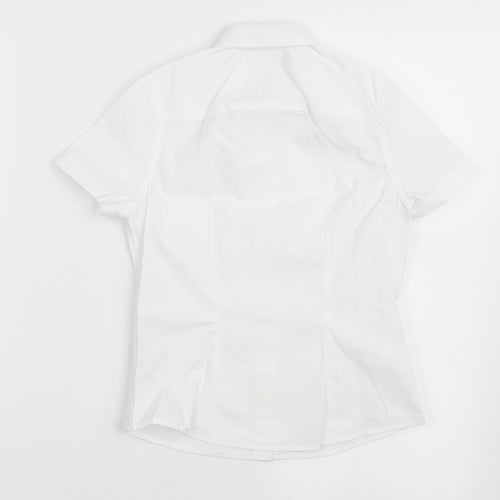 F&F Girls White  Polyester Basic Button-Up Size 6-7 Years Collared Button - School Wear