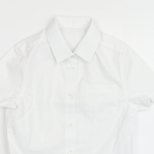 F&F Girls White  Polyester Basic Button-Up Size 6-7 Years Collared Button - School Wear