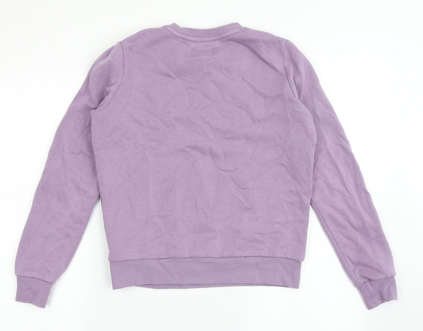Converse Womens Purple  Cotton Pullover Sweatshirt Size XS  Pullover