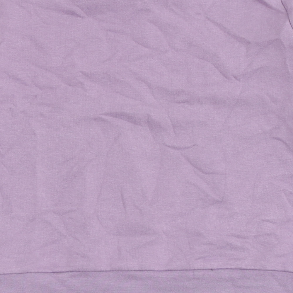 Converse Womens Purple  Cotton Pullover Sweatshirt Size XS  Pullover