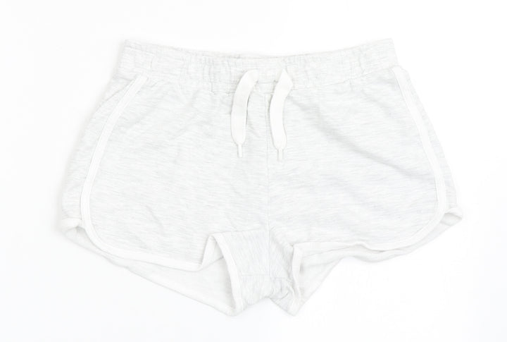 Dunnes Stores Womens Grey Cotton Hot Pants Shorts Size 25 in Regular Drawstring