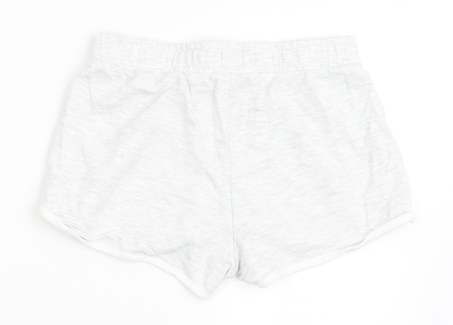 Dunnes Stores Womens Grey  Cotton Hot Pants Shorts Size 25 in  Regular Drawstring