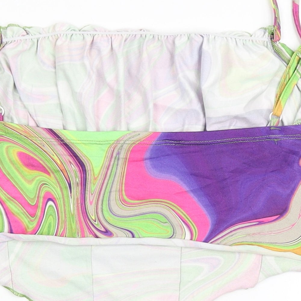 SheIn Womens Multicoloured  Polyester Camisole T-Shirt Size M Square Neck