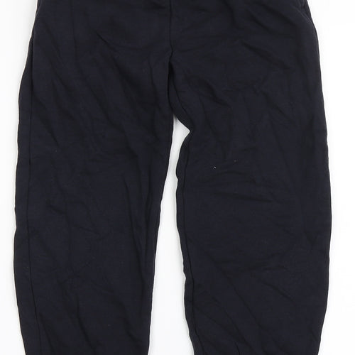 TU Boys Blue  Cotton Jogger Trousers Size 9 Months  Regular Drawstring - School Wear