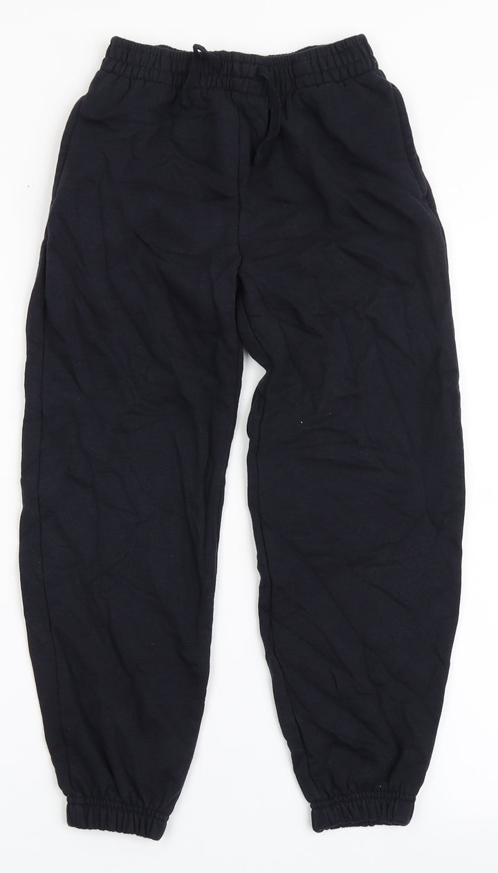 TU Boys Blue  Cotton Jogger Trousers Size 9 Months  Regular Drawstring - School Wear