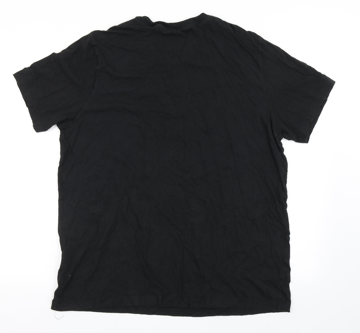 Nike Mens Black  Cotton  T-Shirt Size XL Round Neck