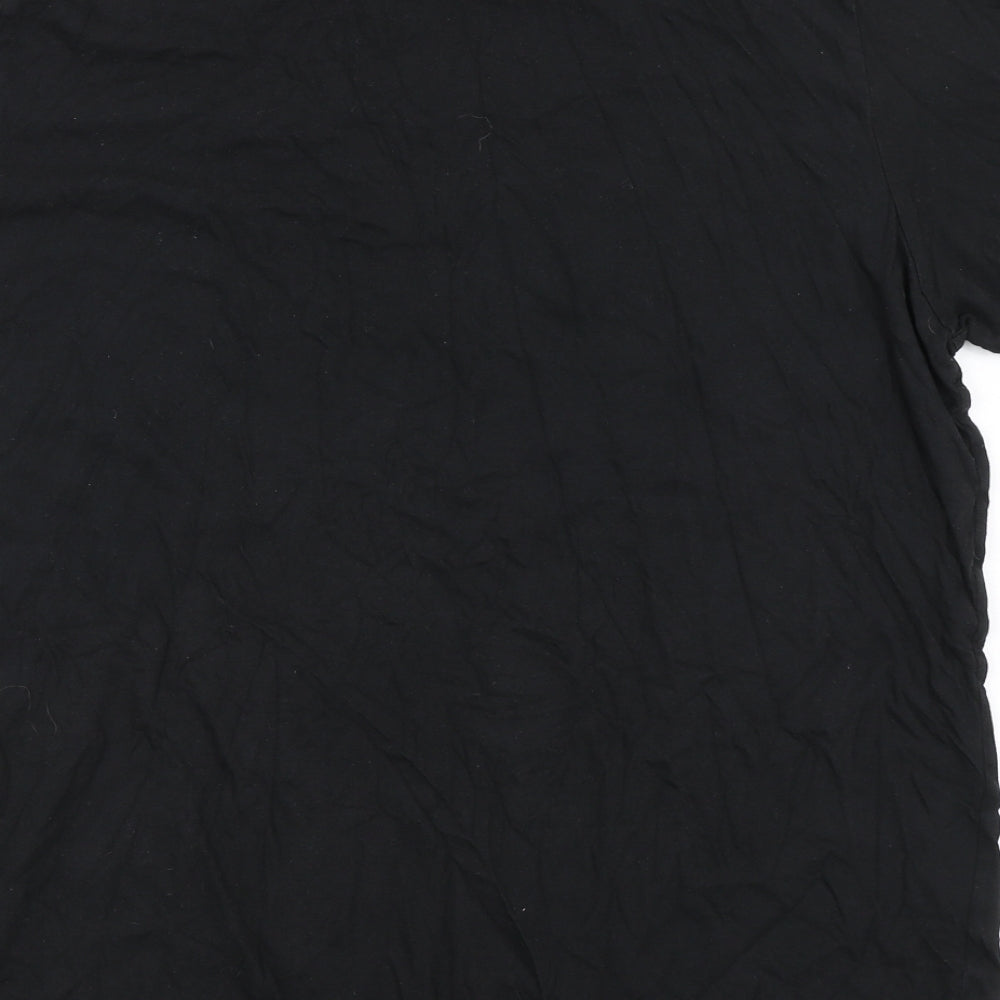 Nike Mens Black  Cotton  T-Shirt Size XL Round Neck