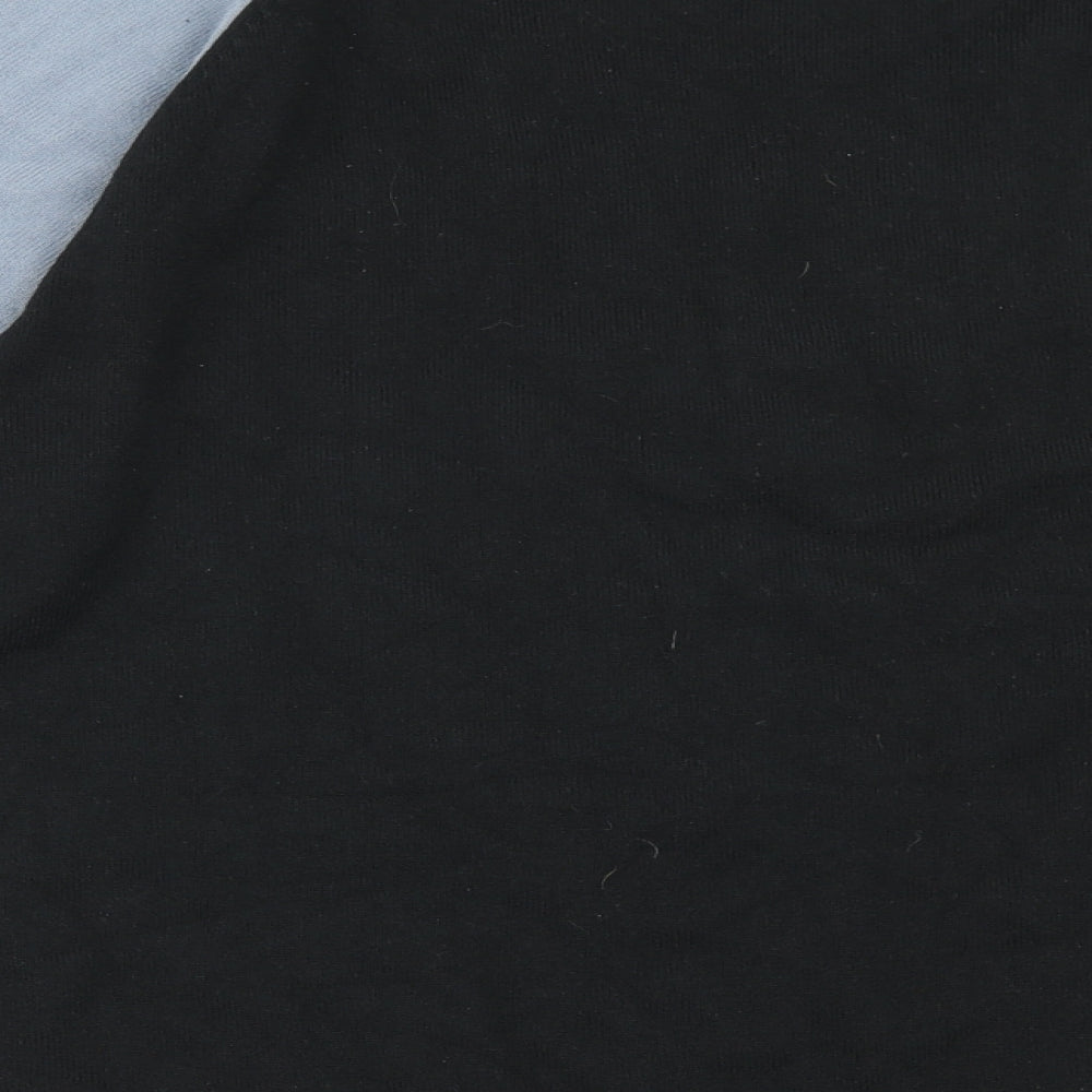 Whispering Smith Mens Black Round Neck  Acrylic Pullover Jumper Size M