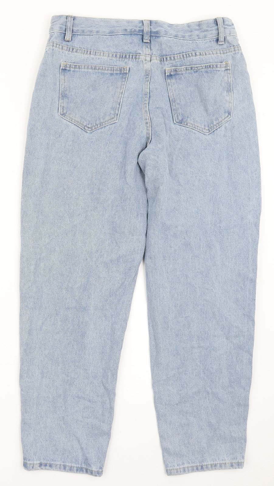 SheIn Womens Blue  Cotton Mom Jeans Size M L27 in Regular Button