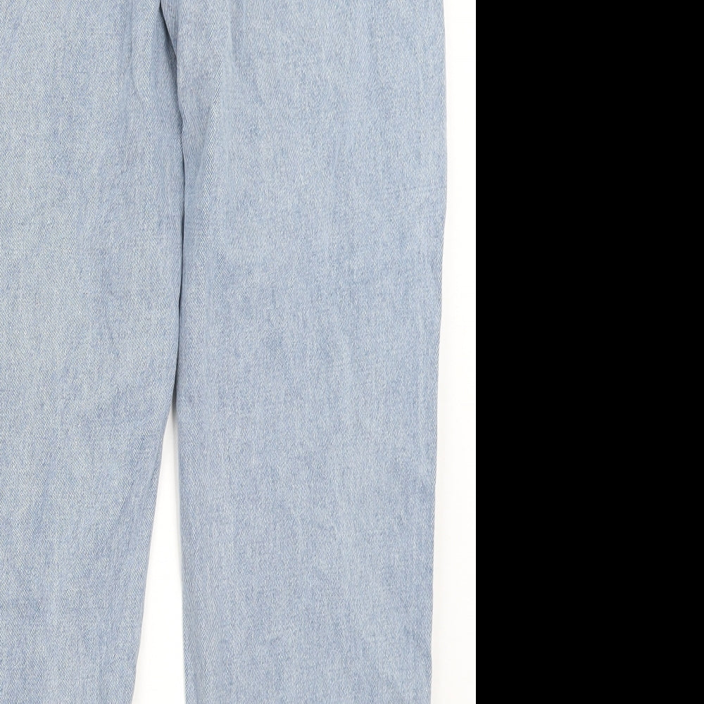 SheIn Womens Blue  Cotton Mom Jeans Size M L27 in Regular Button