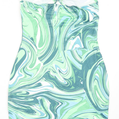SheIn Womens Green  Polyester Bodycon  Size L  Off the Shoulder Pullover