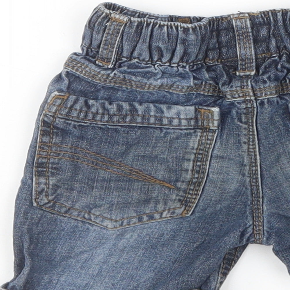 NEXT Boys Blue  Cotton Cargo Shorts Size 2-3 Years  Regular Drawstring