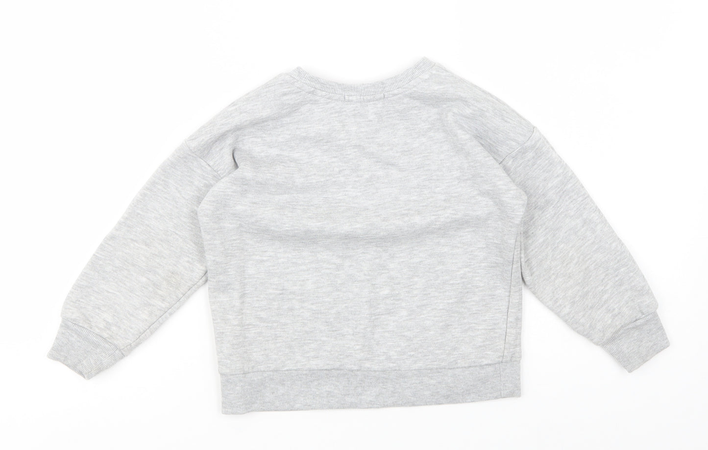 Primark Girls Grey  Cotton Pullover Sweatshirt Size 4-5 Years  Pullover - Wonderful