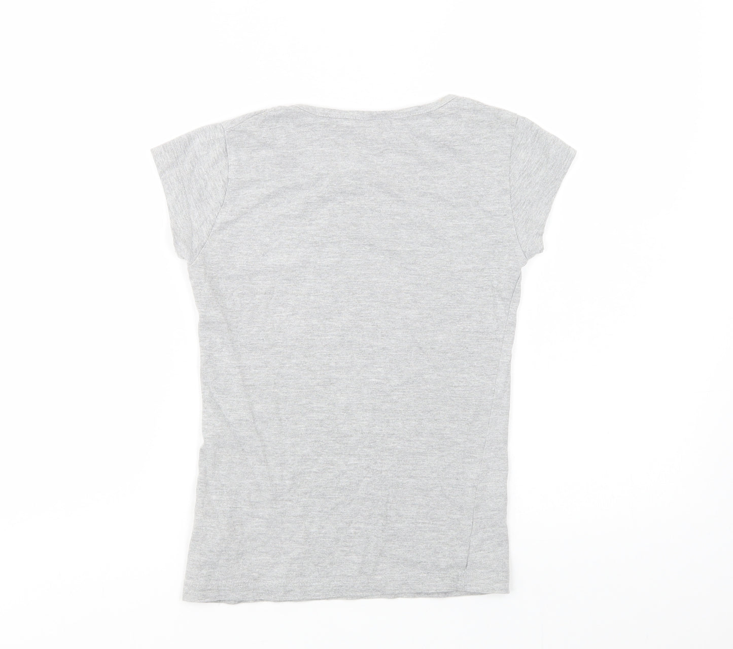 Trespass Girls Grey  Cotton Basic T-Shirt Size 9-10 Years Crew Neck Pullover