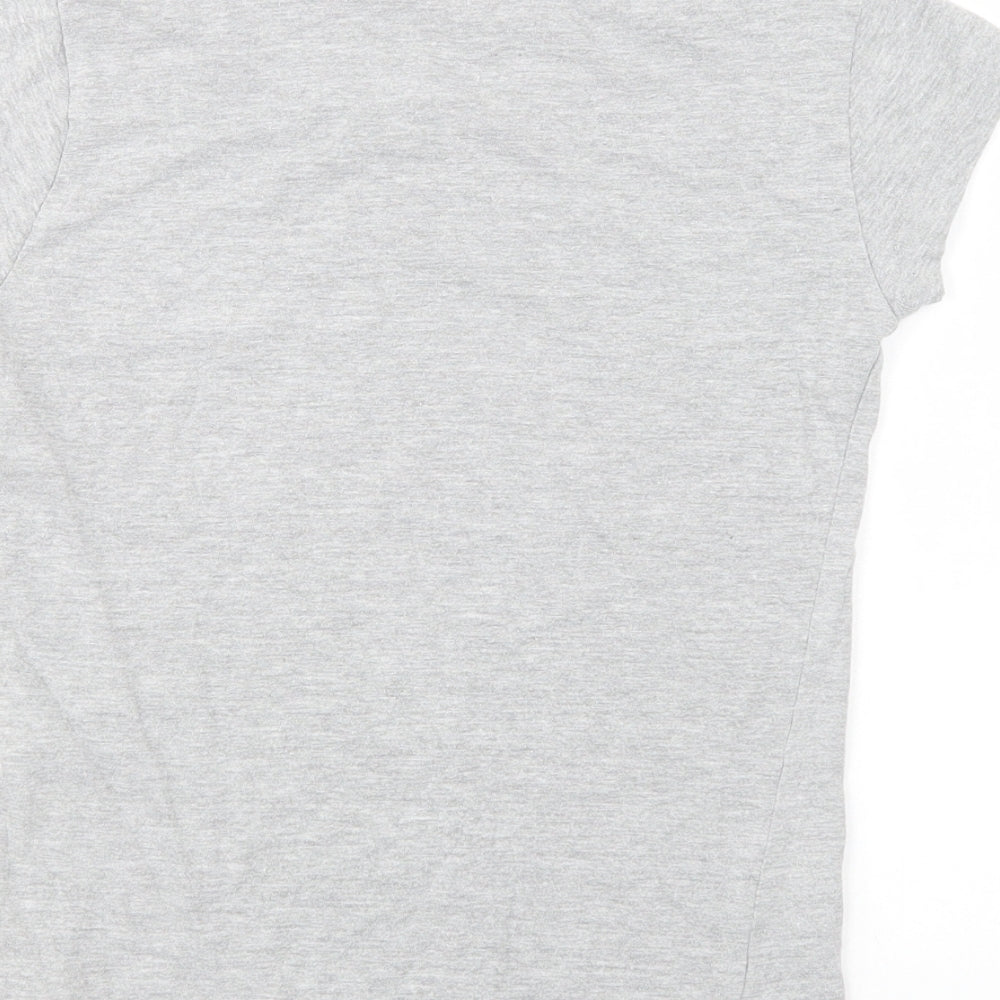 Trespass Girls Grey  Cotton Basic T-Shirt Size 9-10 Years Crew Neck Pullover