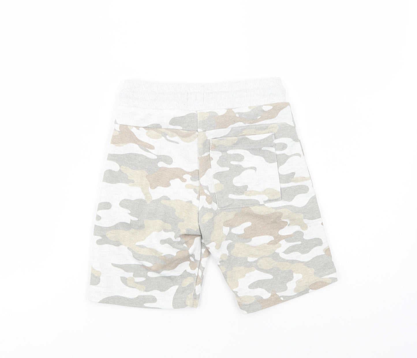 F&F Boys Grey Camouflage Polyester Sweat Shorts Size 5-6 Years  Regular Drawstring