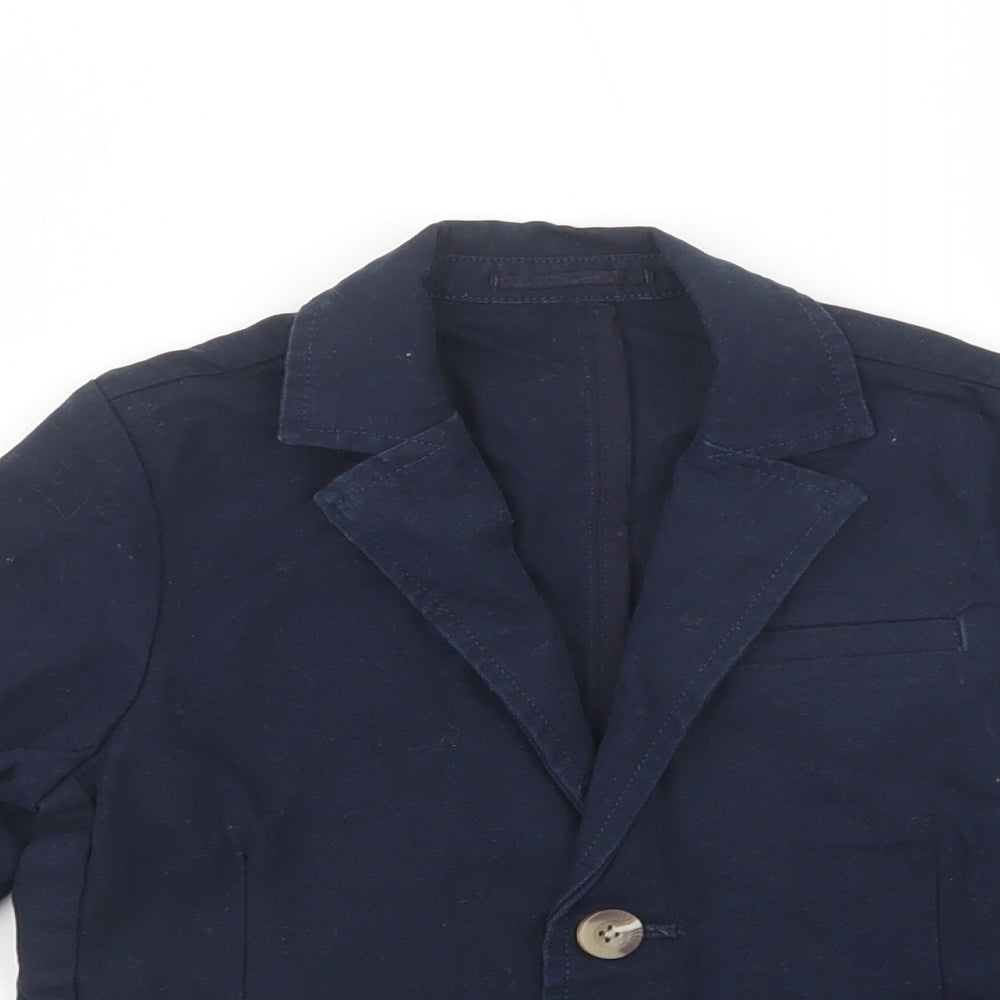 NEXT Boys Blue   Jacket Blazer Size 3-4 Years  Button